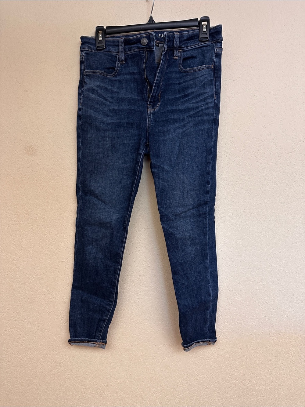 American Eagle High Rise Dark Blue Skinny Jegging